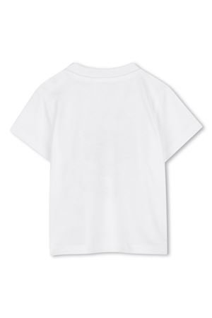 White logo-print cotton T-shirt KENZO KIDS | K6097710P